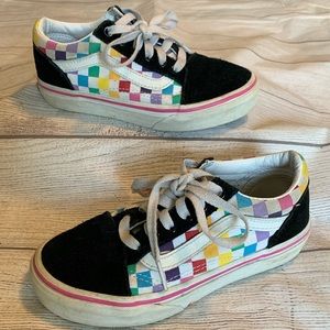 Vans Big Kids Size 1 Checker Board Tennis Shoes